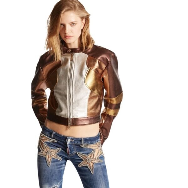 DSQUARED2 POPSTAR LEATHER JACKET - Image 3