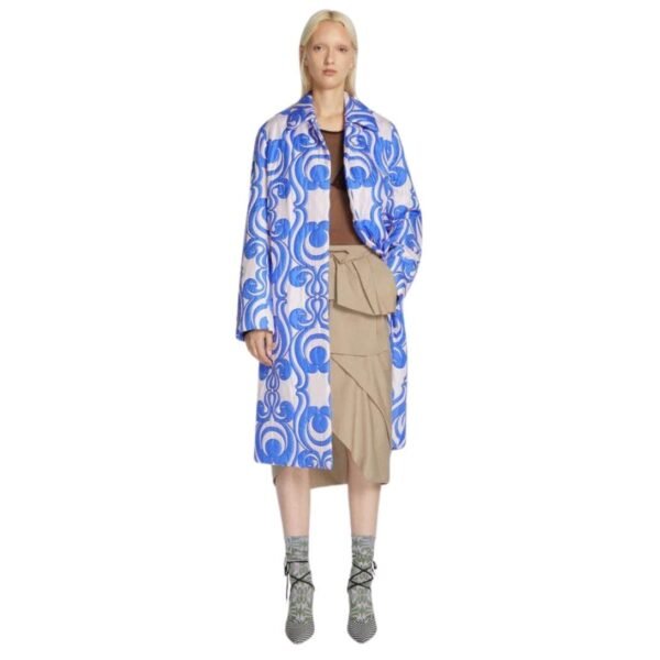 DRIES VAN NOTEN HAND QUILTED COAT BLUE - Image 5