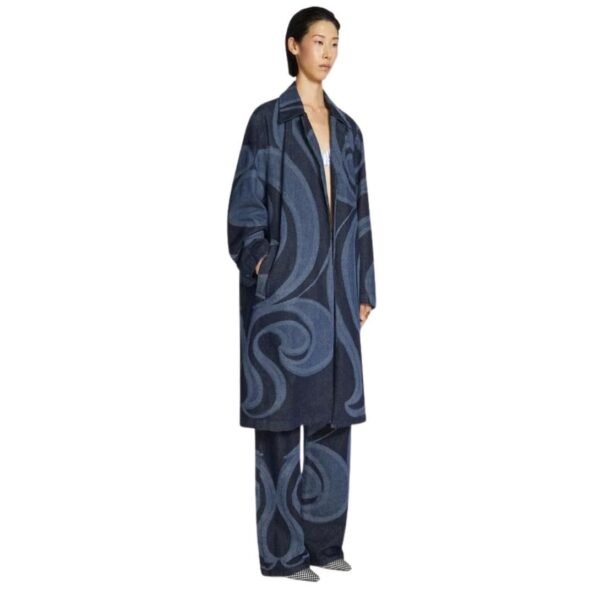 DRIES VAN NOTEN EMBROIDERED COAT INDIGO - Image 5