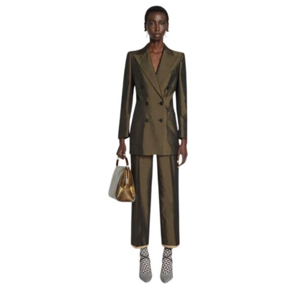 DRIES VAN NOTEN DOUBLE BREASTED BLAZER BRONZE - Image 5