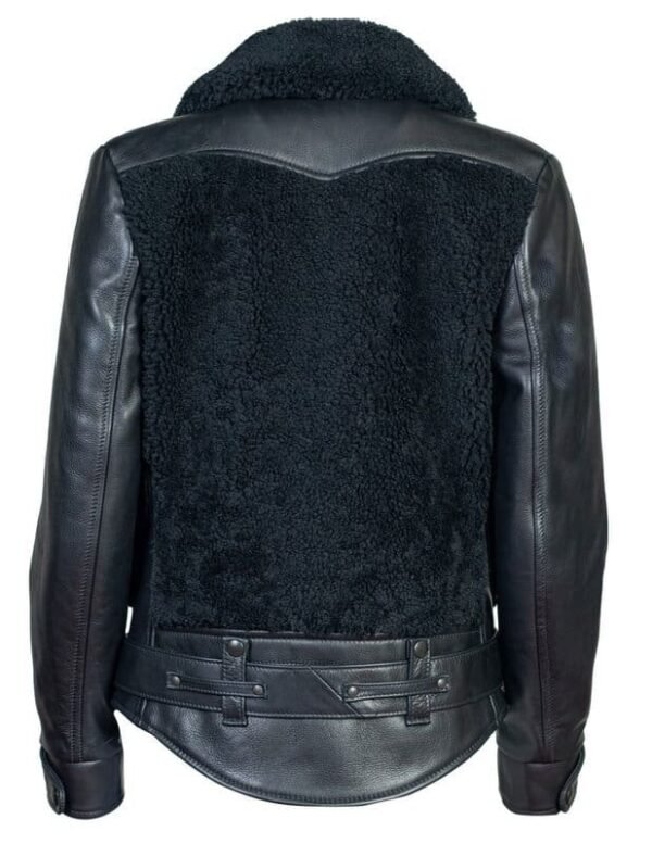 Women's Sheepskin Jacket with Cowhide Trim - Image 2