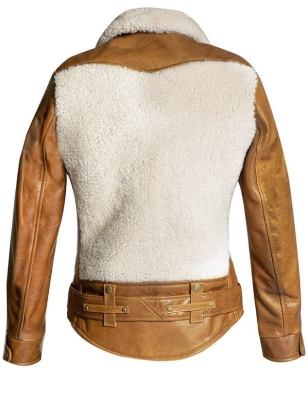 Women's Sheepskin Jacket with Cowhide Trim - Image 5