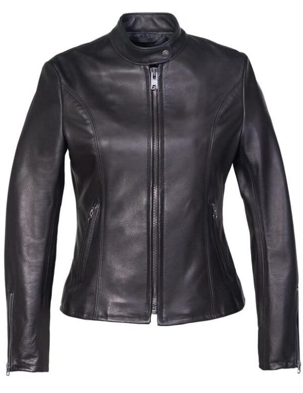 Lightweight Cowhide Cafe Racer Jacket - Image 4