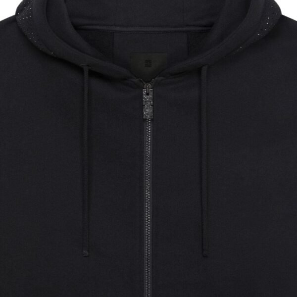 GIVENCHY BOXY FIT HOODIE IN FLEECE WITH RHINESTONES - Image 3