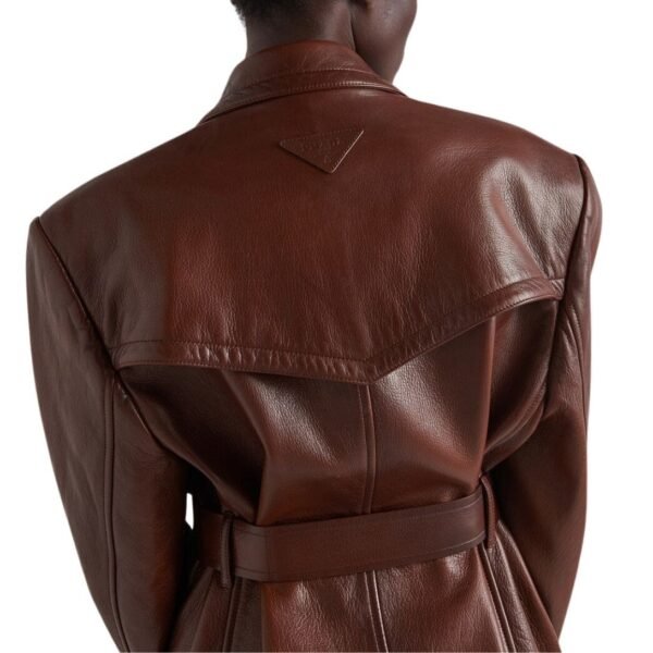 PRADA DOUBLE BREASTED LEATHER JACKET - Image 5