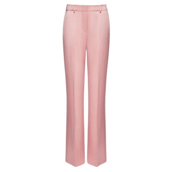 MAGDA BUTRYM WILD LEG SILK TAILORED PANTS IN PINK