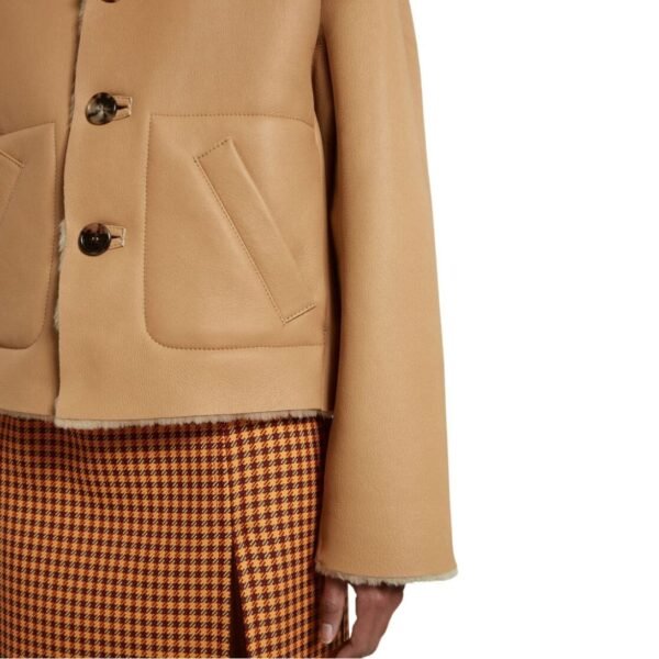 MARNI BEIGE REVERSIBLE SHEARLING JACKET - Image 6