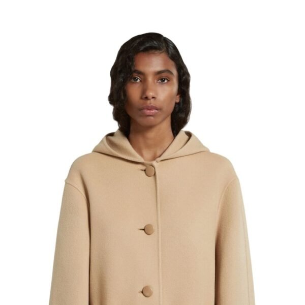 MARNI BEIGE WOOL COAT WITH WAIST BELT - Image 5