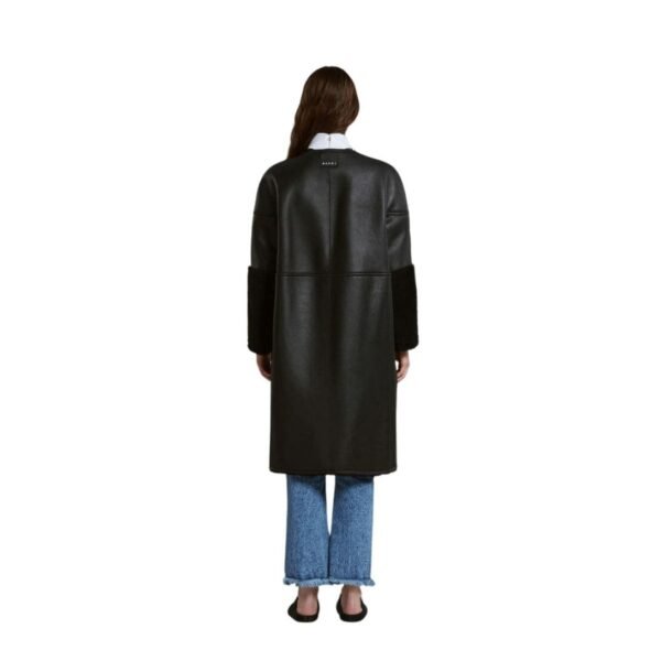 MARNI BLACK REVERSIBLE SHEARLING COAT - Image 3