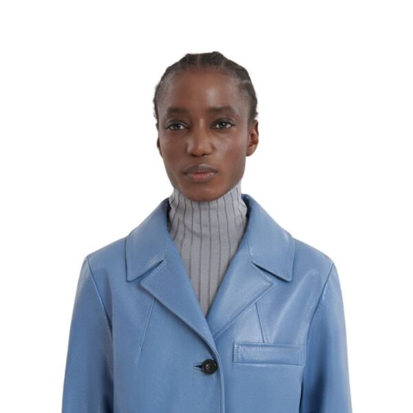 MARNI BLUE SHINY LEATHER JACKET - Image 5