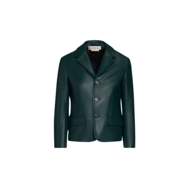 MARNI GREEN LEATHER JACKET