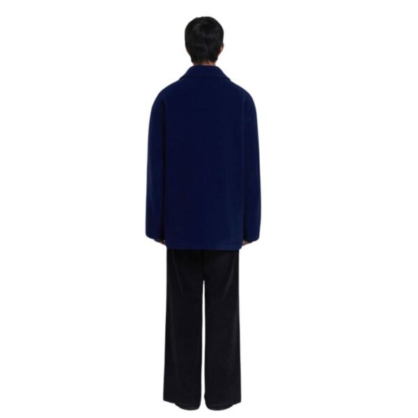 MARNI BLUE WOOL FELT CABAN COAT - Image 3