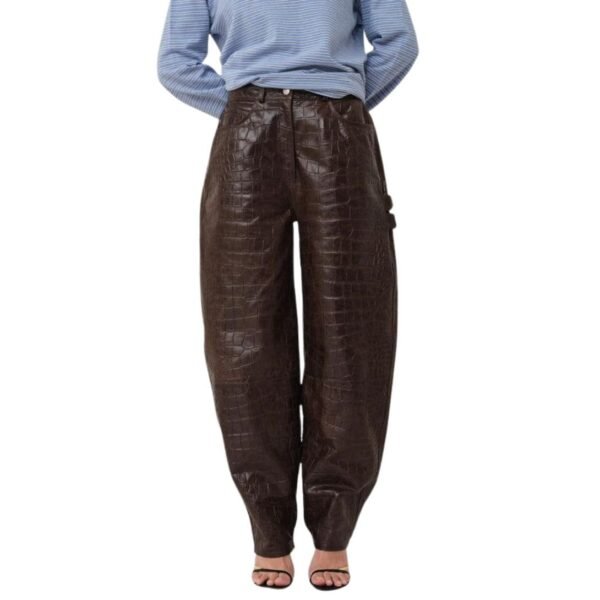 SAKS POTTS SCARLETT PANTS BROWN CROCO - Image 4