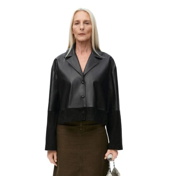 LOEWE PYJAMA BLOUSE IN NAPPA LAMBSKIN AND SUEDE GOATSKIN - Image 2