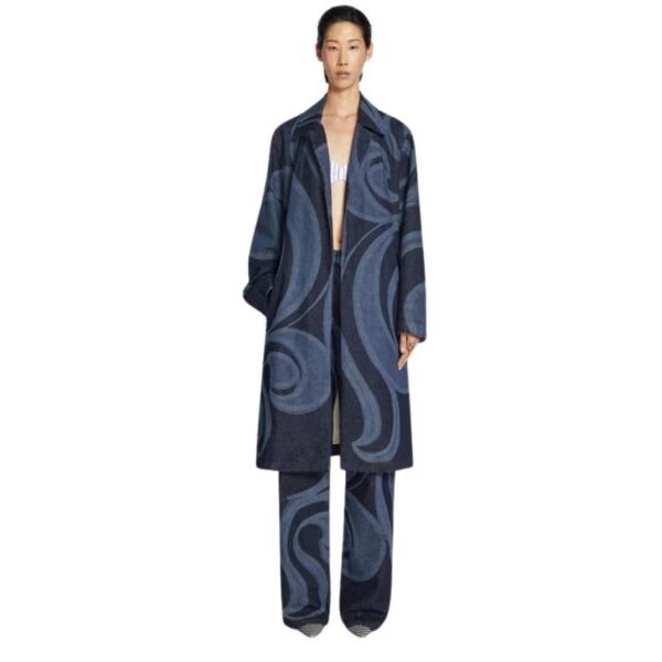 DRIES VAN NOTEN EMBROIDERED COAT INDIGO - Image 6