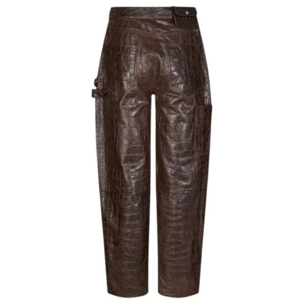 SAKS POTTS SCARLETT PANTS BROWN CROCO - Image 2