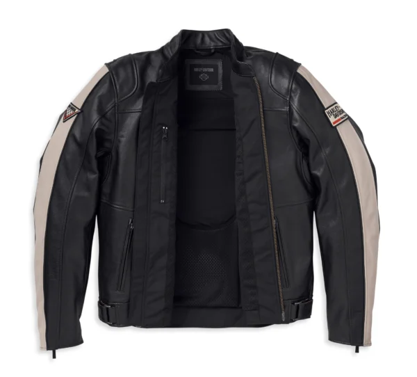 HARLEY DAVIDSON MEN'S ENDURO LEATHER RIDING JACKET BLACK - Image 3