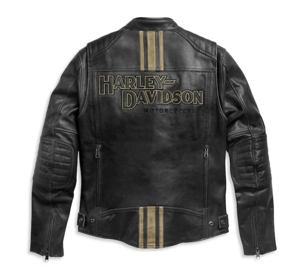 HARLEY DAVIDSON MEN'S TRIPLE VENT PASSING LINK II LEATHER JACKET - Image 2