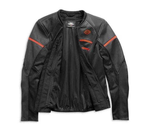 Women's H-D Brawler Leather Riding Jacket - Image 2