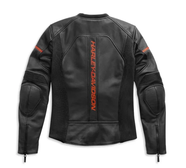 Women's H-D Brawler Leather Riding Jacket - Image 3