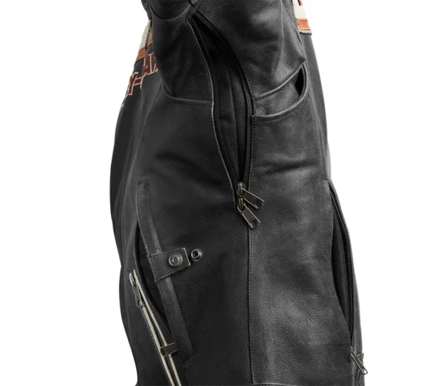 Women's H-D Triple Vent Miss Enthusiast II Leather Riding Jacket - Image 2