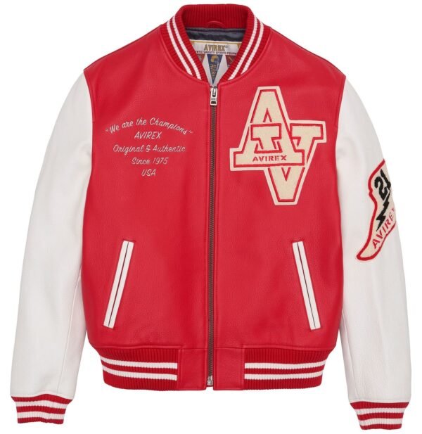 AVIREX WILD CAT VARSITY Leather Jacket