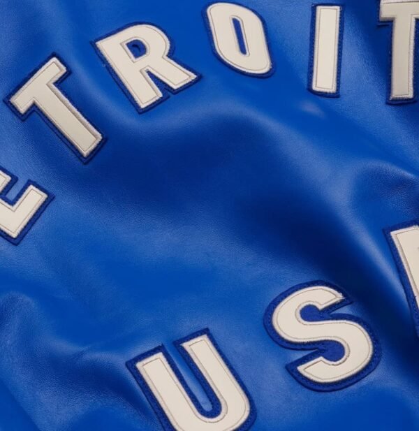AVIREX DETROIT USA LEATHER JACKET BLUE - Image 11