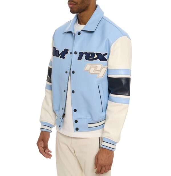 AVIREX LEGEND LEATHER JACKET BLUE - Image 6