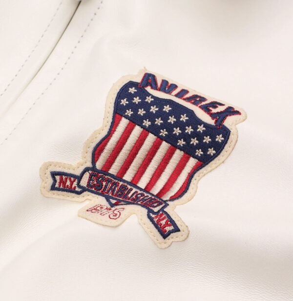 AVIREX CROPPED ICON JACKET SNOW WHITE - Image 9