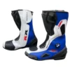 BMW MOTORCYCLE LEATHER BOOTS BLUE, WHITE & BLACK