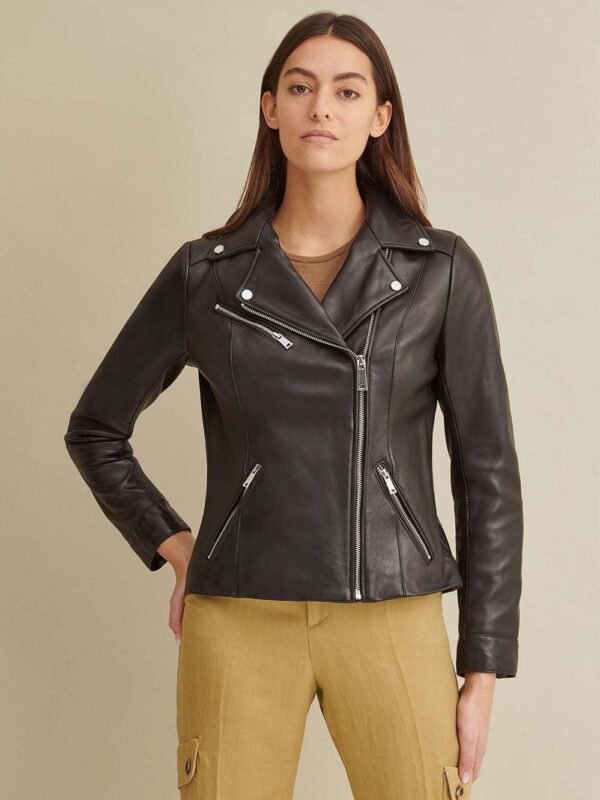 Leather Jacket with Metallic Details - Image 11