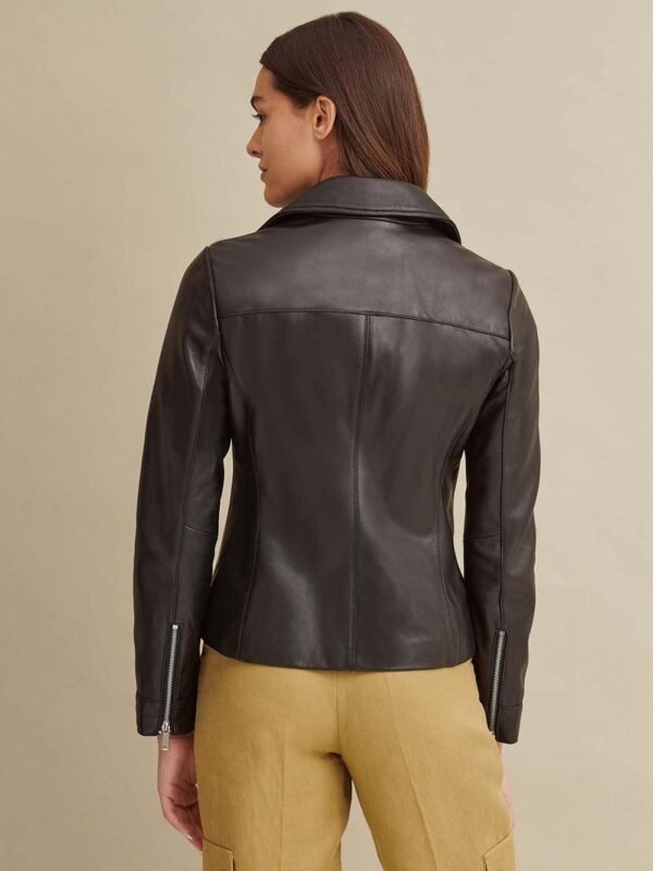 Leather Jacket with Metallic Details - Image 10