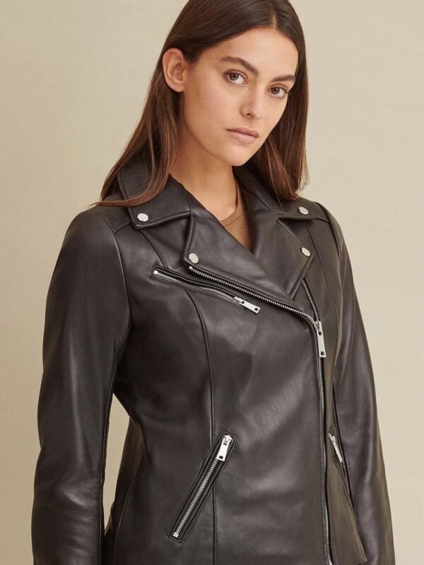 Leather Jacket with Metallic Details - Image 9