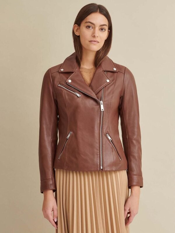 Leather Jacket with Metallic Details - Image 7