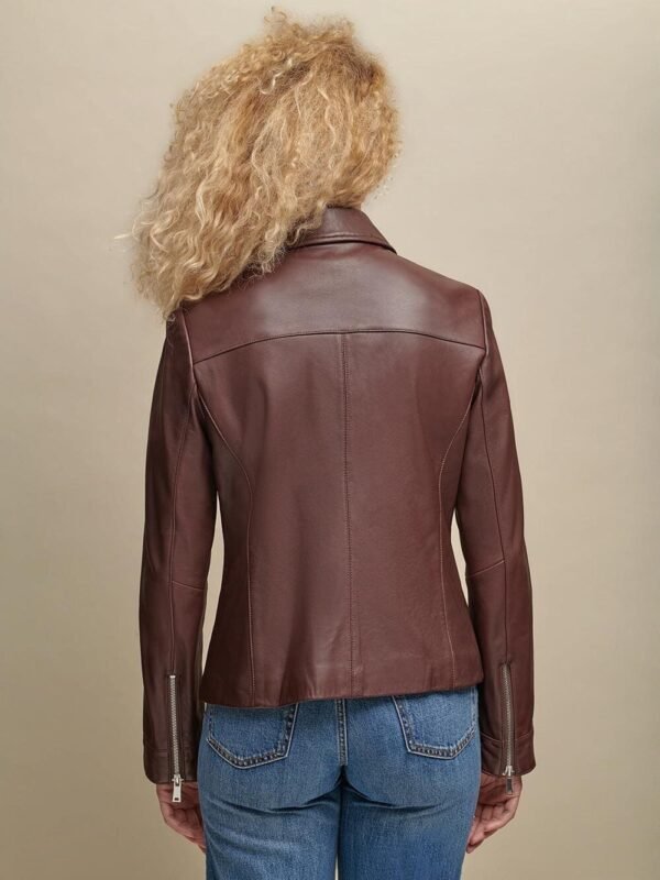 Leather Jacket with Metallic Details - Image 2