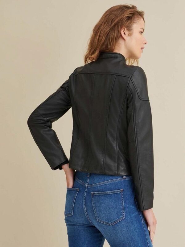 Caitlin Scuba Leather Jacket - Image 6