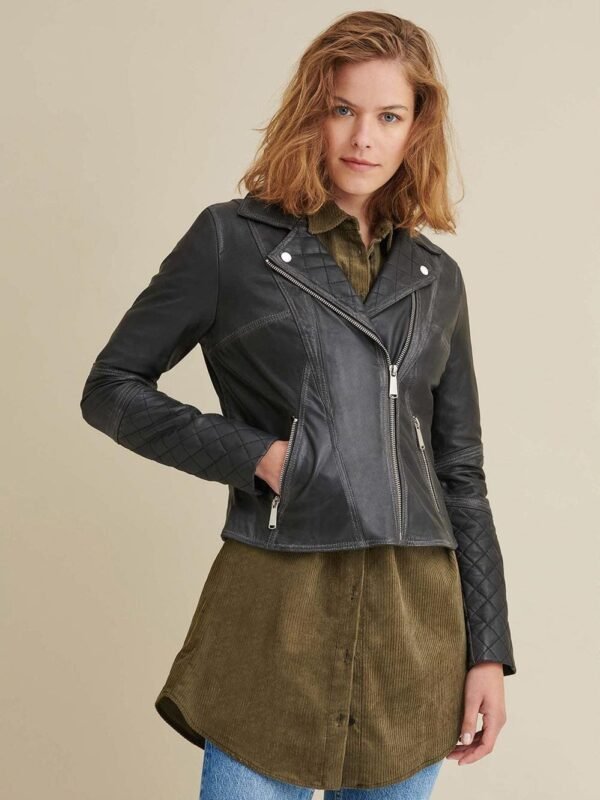 Leather biker Jacket - Image 3