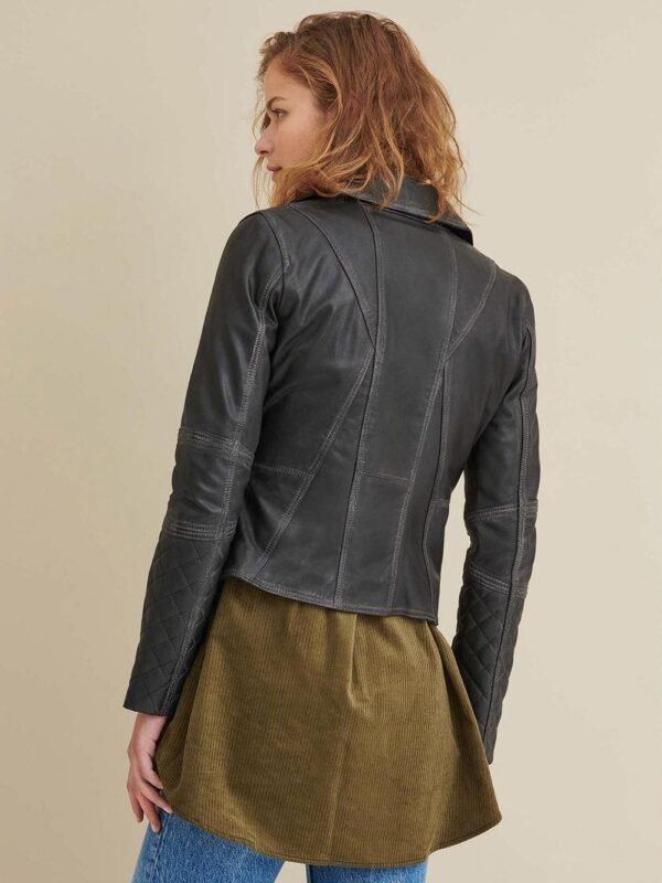 Leather biker Jacket - Image 2