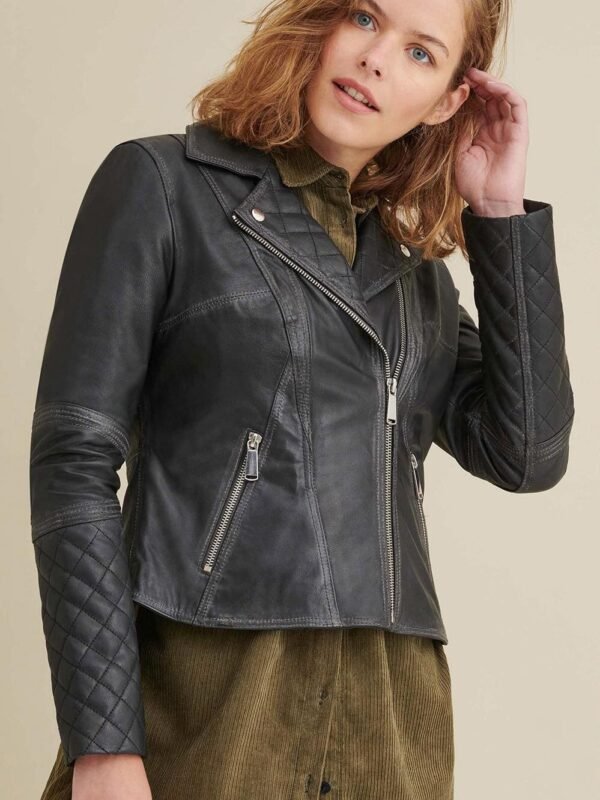 Leather biker Jacket