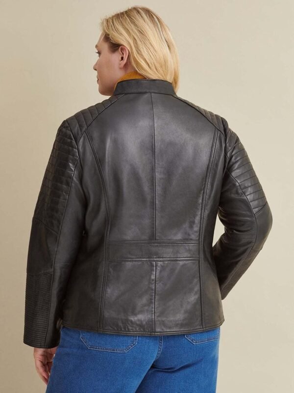 Plus Size Quilted Leather Jacket - Image 2