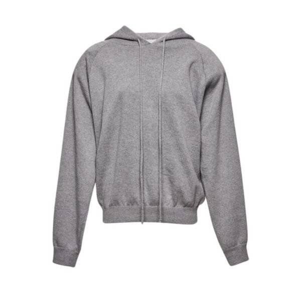 MAGDA BUTRYM HOODED KNIT SWEATER IN GREY