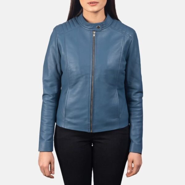 Kelsee  Leather Biker Jacket - Image 31