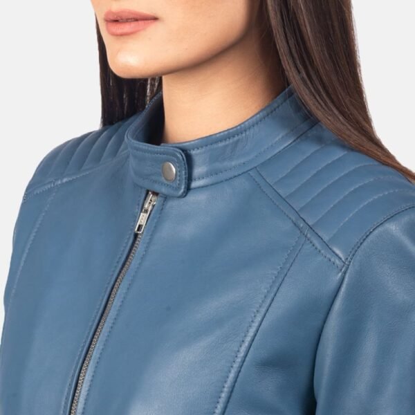 Kelsee  Leather Biker Jacket - Image 29