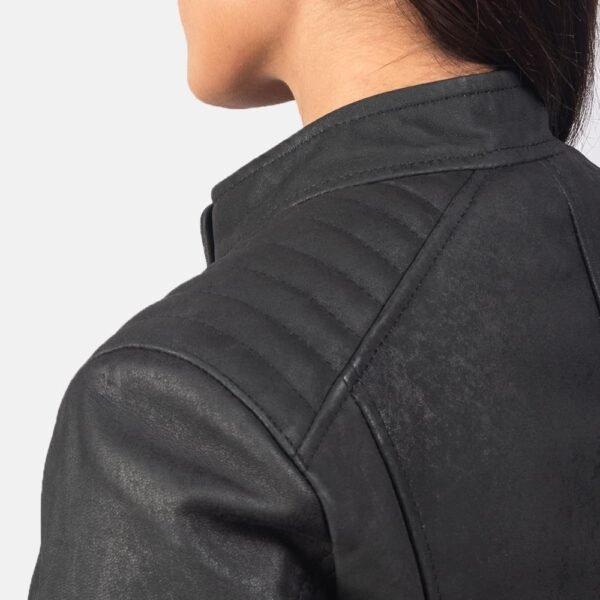 Kelsee  Leather Biker Jacket - Image 17