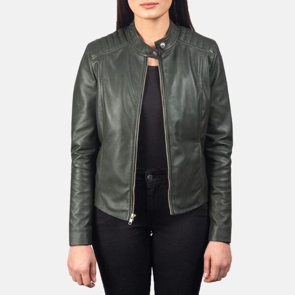 Kelsee  Leather Biker Jacket - Image 7