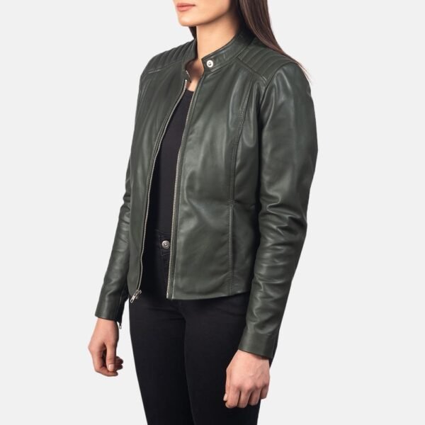 Kelsee  Leather Biker Jacket - Image 8