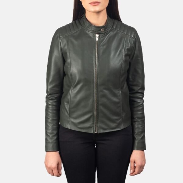 Kelsee  Leather Biker Jacket - Image 9