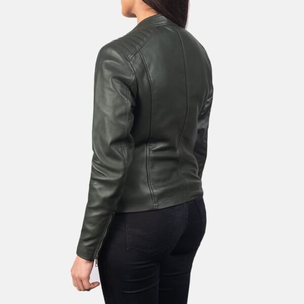 Kelsee  Leather Biker Jacket - Image 10