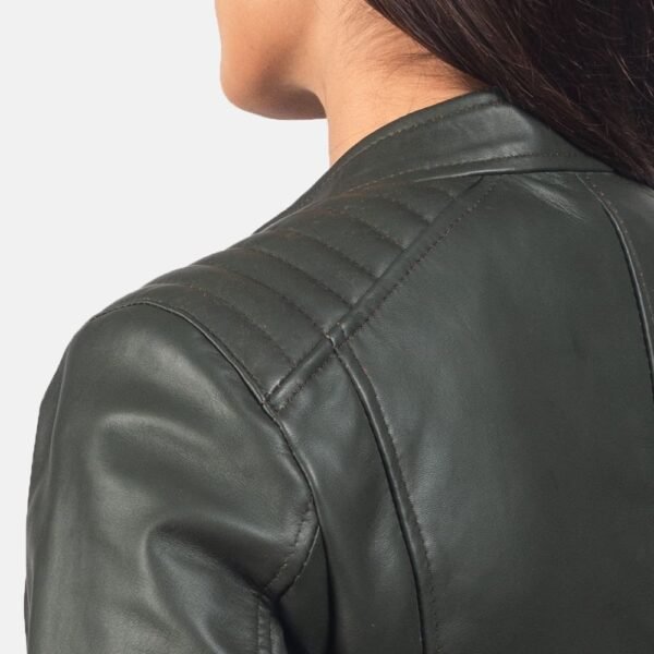 Kelsee  Leather Biker Jacket - Image 11