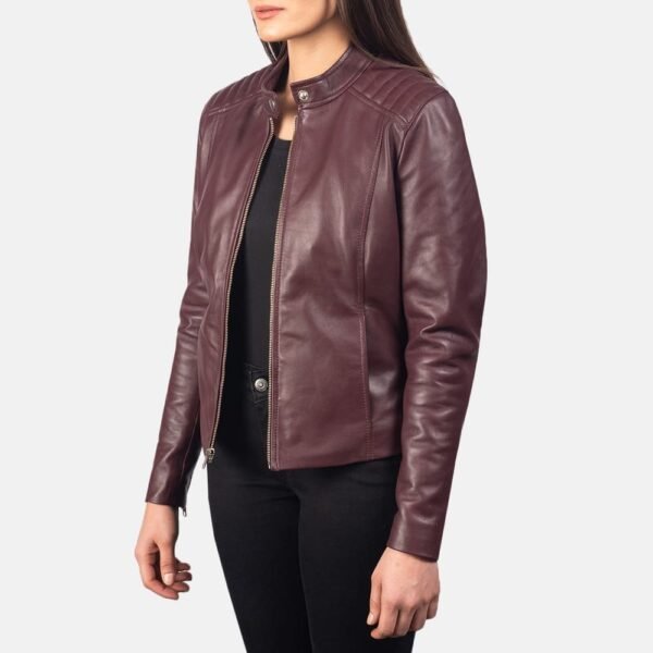 Kelsee  Leather Biker Jacket - Image 19